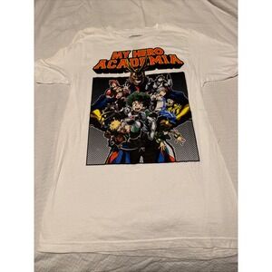 My Hero Academia Graphic T-Shirt White Small Class 1-A All Might Deku Funimation